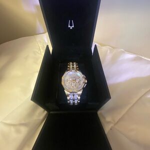 Bulova Gold and Silver Watch with Black Box